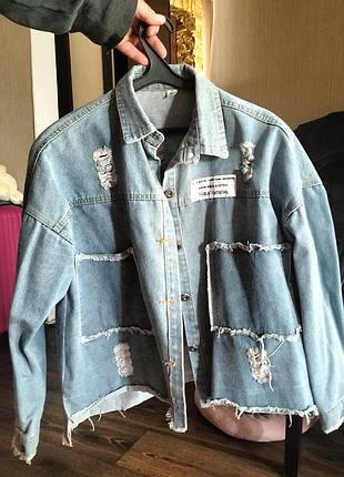 Джинсова жіноча курточка,джинсова розмір м