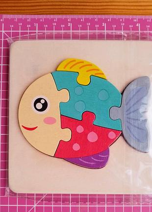 Рыбка пазл игрушка деревянная мелкая моторика, для малышей