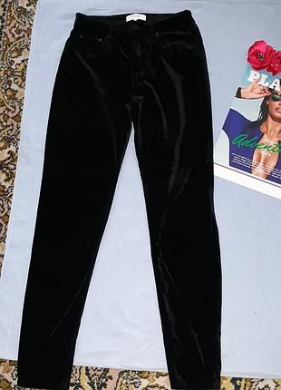 Брендовые джинсы штаны reiss размер 44 / 10 s стрейчевые бархат коттон модал черные