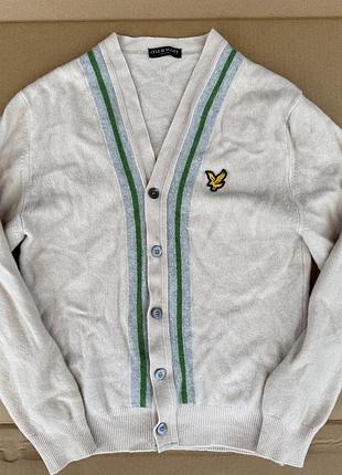 Вінтажний кардиган lyle & scott в ідеальному стані, 100% вовна