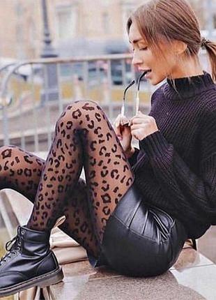 Колготи колготки лео леопардовий принт marks spencer