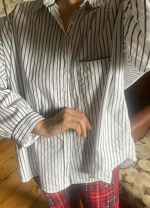 Сорочка котонова у смужку