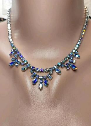 Стекло австреи винтаж колье swarovski napier monet