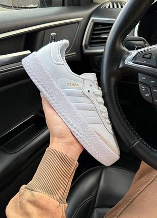 Женские кроссовки adidas samba white