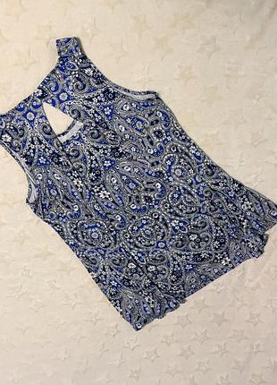 💙 легка блузка rose & olive з принтом у стилі пейслі (atmosphere)