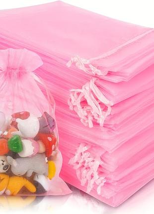 Подарочные мешочки из органзы размером 9×12см,лот-10 шт.