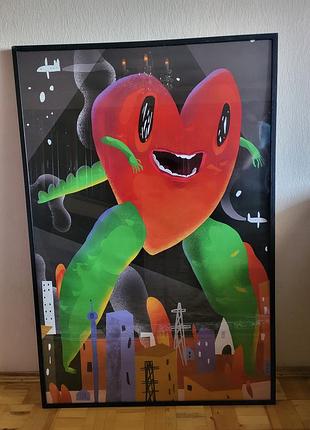 Картина «серце-гігант» у сучасному стилі поп-арт
