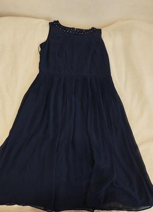 Платье женское размер s. темно синяя.