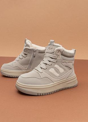 Зимові черевики для дівчинки сірі 30-37 детские ботинки для девочки зимние jong golf 3121272