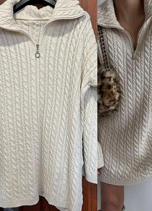 В’язаний подовженний світер