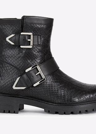 Черные кожаные ботинки geox, размер 38.