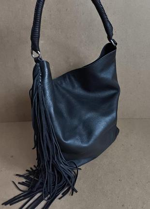 Шкіряна сумка великого розміру zara