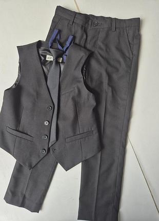 Костюм для мальчика (жилет, галстук, брюки) h&amp;m, 6-7 лет
