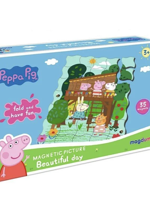 Пазлы магнитные свинка пеппа замечательный день