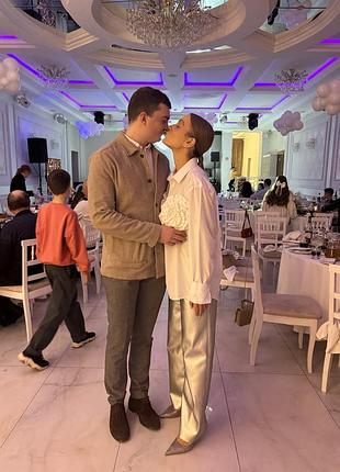 Штани срібні