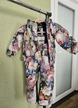 Зимовий дівчачий костюм, дитячий molo, 98 см. екологічно чистий матеріал. б/у