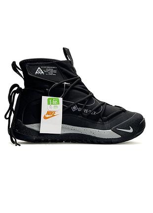 ❄️женские кроссовки nike acg air terra antarktik fur w black light grey
