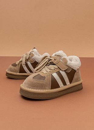 Зимові черевики угги кросівки для дівчинки бежеві 30-33 детские ботинки для девочки зимние jong golf 3121274