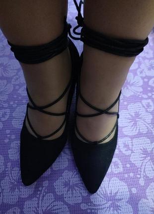 Туфли из искусственной замши