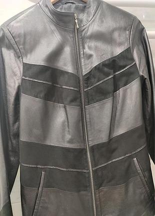 Куртка жіноча, натуральна шкіра+натуральна замша, р 48-50