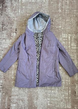 Жіноча вітровка фіолетова 52, куртка жіноча з капюшоном, фіолетова куртка 52