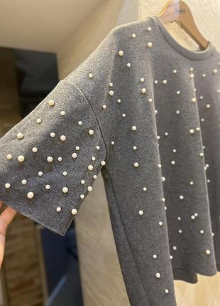 Кофта zara з перлинками