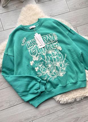 Світшот з начісом оверсайз bershka