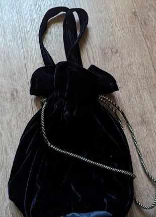 Красивая велюровая сумка под винтаж