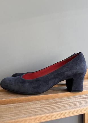 Жіночі туфлі pas de rouge made in italy 40.5 темно-сині