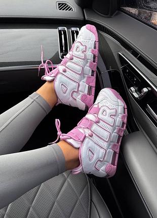 Жіночі кросівки nk air more uptempo white rush fuschsia