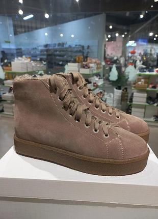 💛ортопедичні високі кеди тедді, натуральна замша, розмір 37