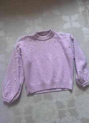 Розовенький светр зі стразами