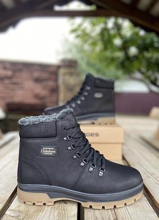 ❗️великі розміри зимові шкіряні чоловічі черевики clubshoes