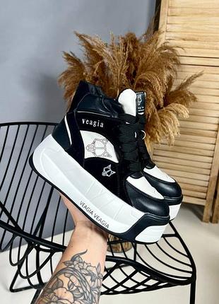 Накладной платеж ❤ зимние легкие высокие кроссовки хайтопы утеплены густым мехом на толстой подошве платформе