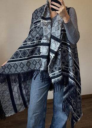 Жіночий плед-кардиган. жіноча тепла накидка