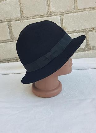 Шерстяная фетровая черная шляпаизна запуск