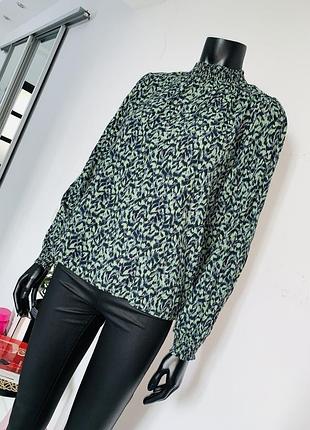 Женская зелено-черная блузка с принтом we fashion, свободный фасон