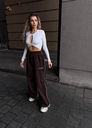 Жіночі теплі спортивні штани оверсайз | 315