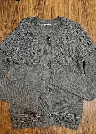 Пушистый тепленький кардиган, кофта intimissi, размер s.