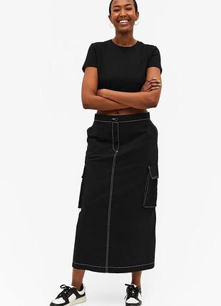 Monki брендова спідниця карго спідниця максі довга юбка
