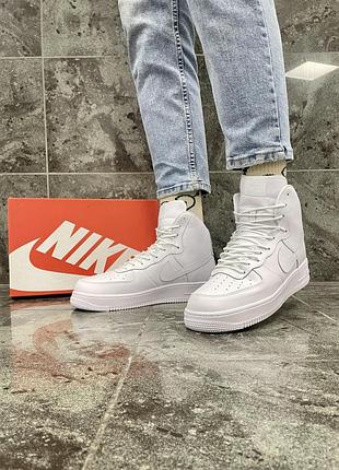 Кроссовки nike air force high white 2