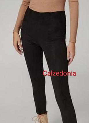 Calzedonia велюровые/замшевые лосины черные
