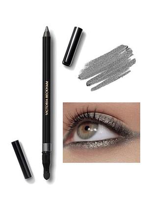 Victoria beckham стійкий сяючий срібний сірий каял олівець для очей satin kajal liner waterproof eyeliner sea grey
