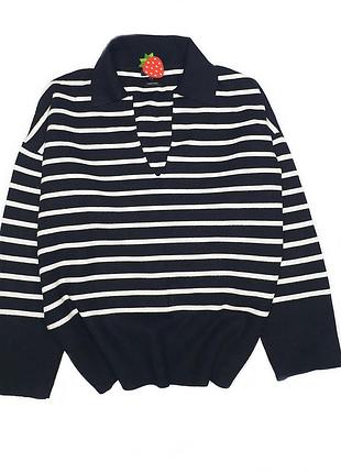 Светер в полоску massimo dutti оверсайз