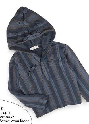 Сорочка з капюшоном стильна zara для хлопчика
