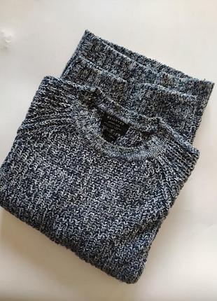 Свитер с круглой горловиной reserved синий меланж р.l