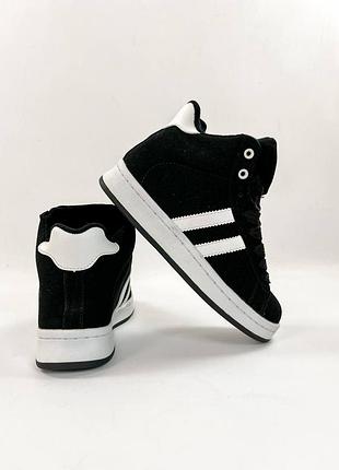 Зимние кроссовки. хайтопы campus натуральная замша