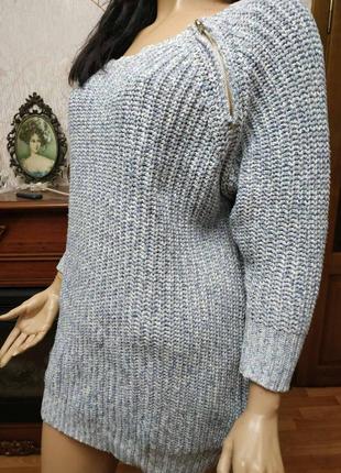 Натуральный свитер джемпер толстой вязки оверсайз2 фото