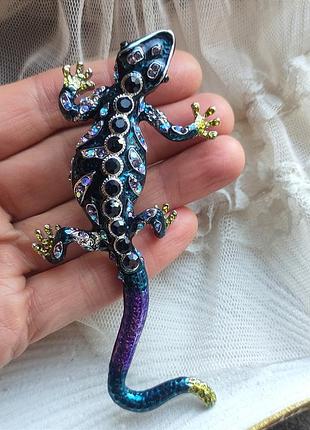 Брошь - кулон ящерица 10,1 см