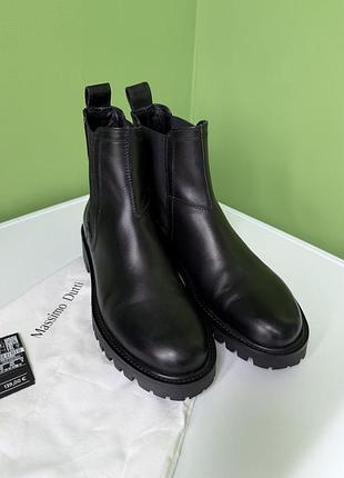 Шкіряні ботинки челсі massimo dutti
